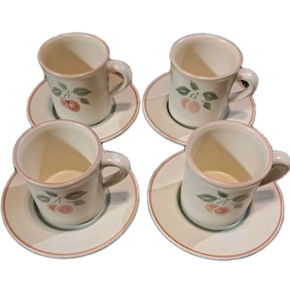 Pfaltzgraff Garden Grove Cup & Saucer Set Of 4